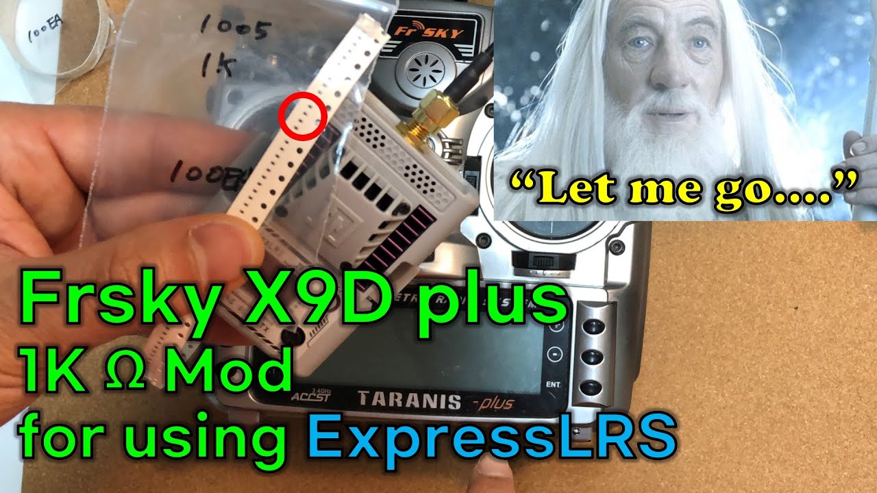 Frsky X9d plus 1k resistor(SMD Chip) mod for using ExpressLRS