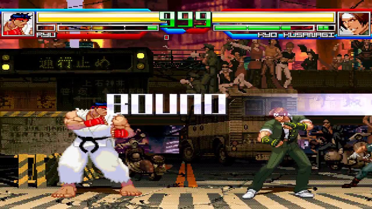 NICK54222 MUGEN: Ryu (DG) VS Kyo Kusanagi (Jmorphman)