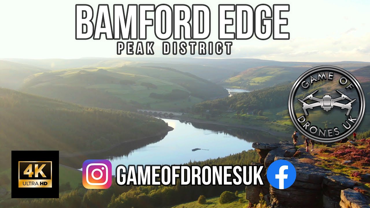 Bamford Edge - Ladybower Reservoir - Drone Footage 4K