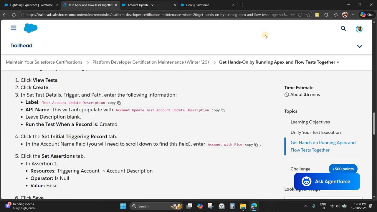 Get Hands-On by Running Apex and Flow Tests Together