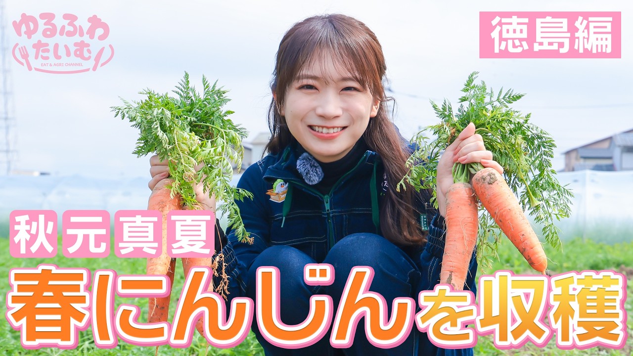 秋元真夏２度目の徳島編！「春にんじん」その甘さの秘密に迫ります！青空キッチンも🥕