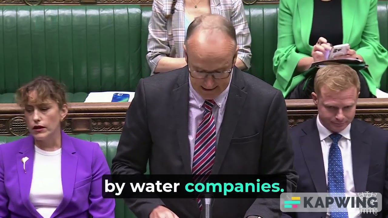 Shadow Environment Minister tells Government: Tackle Water Company Borrowing