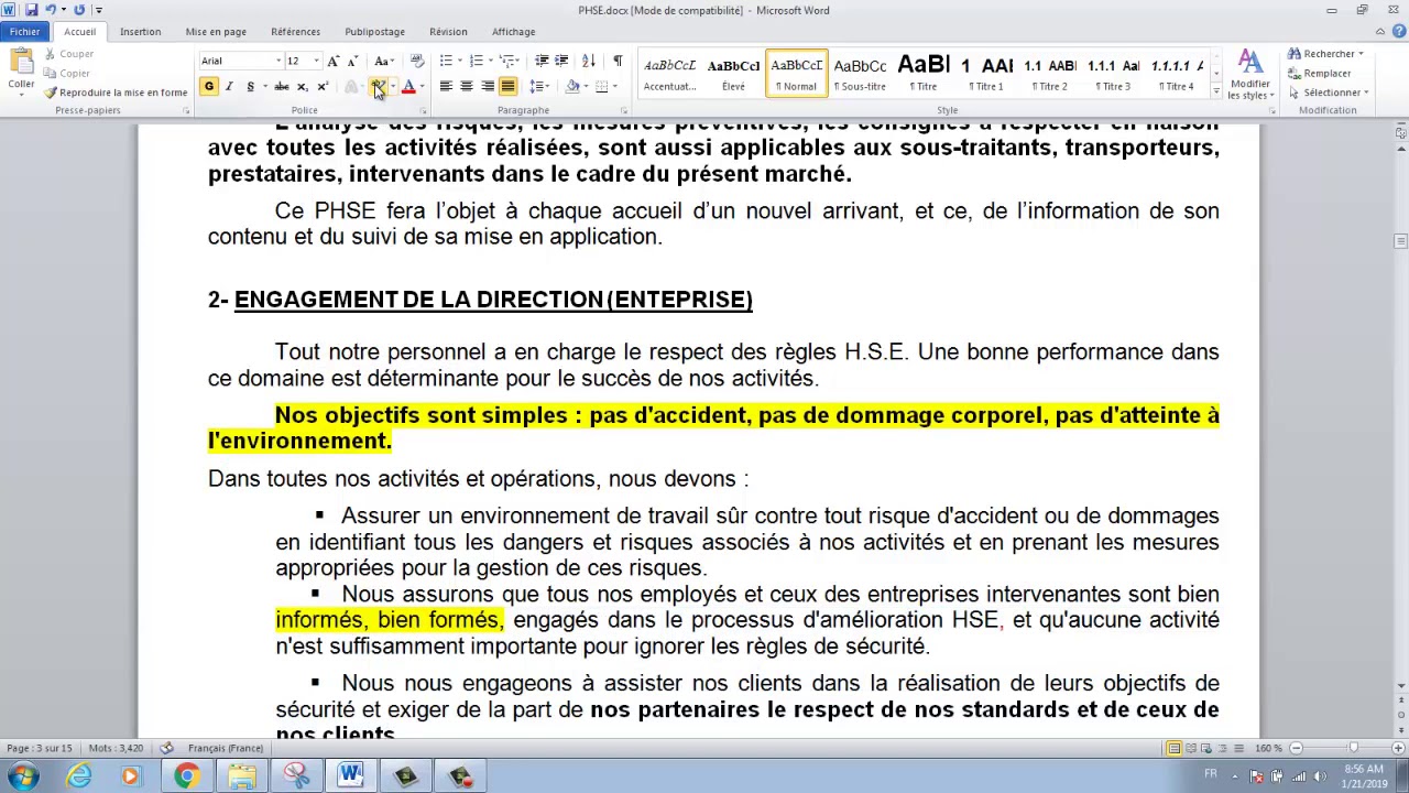 plan HSE/QHSE OCP - formation animateur /superviseur HSE