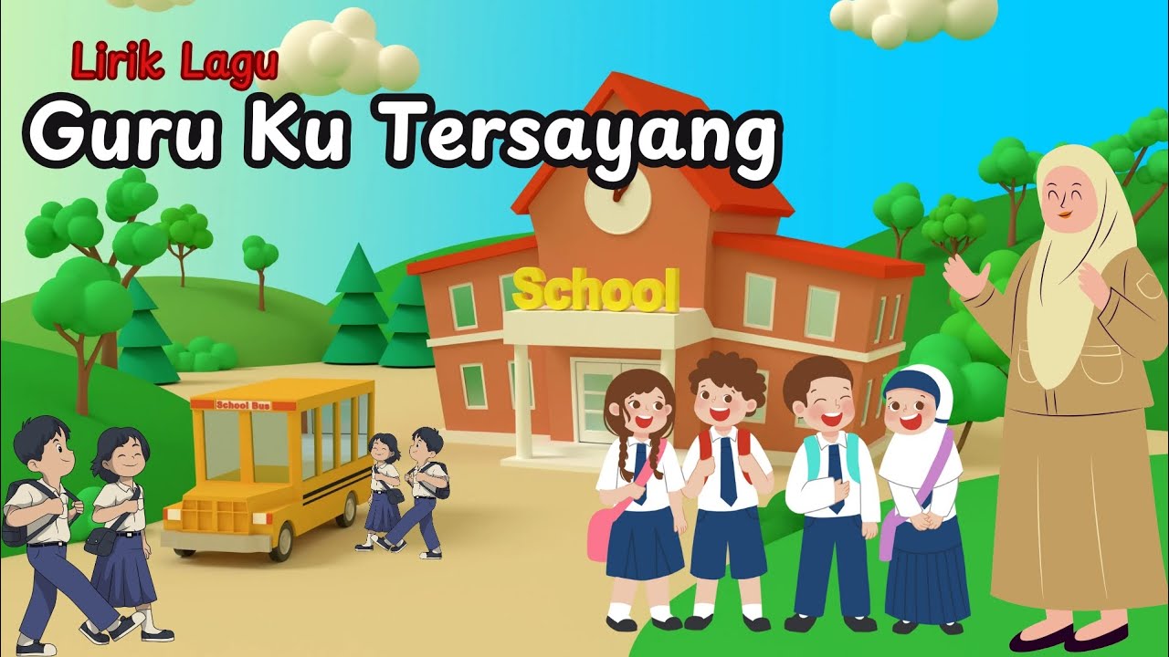 Lirik Lagu GURUKU TERSAYANG‼️ PAGIKU CERAHKU‼️ Lagu Populer Anak Indonesia
