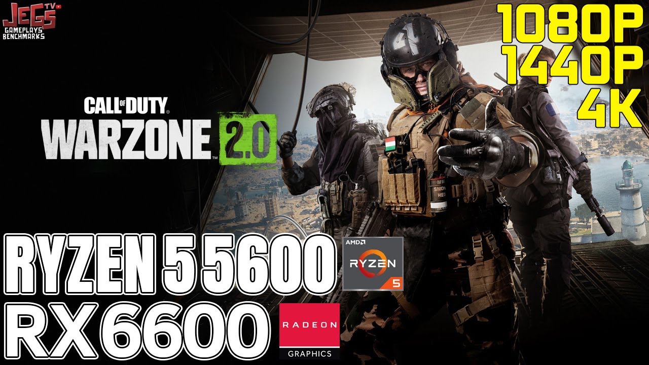 Call of Duty: Warzone 2.0 | Ryzen 5 5600 + RX 6600 | 1080p, 1440p, 4K benchmarks!