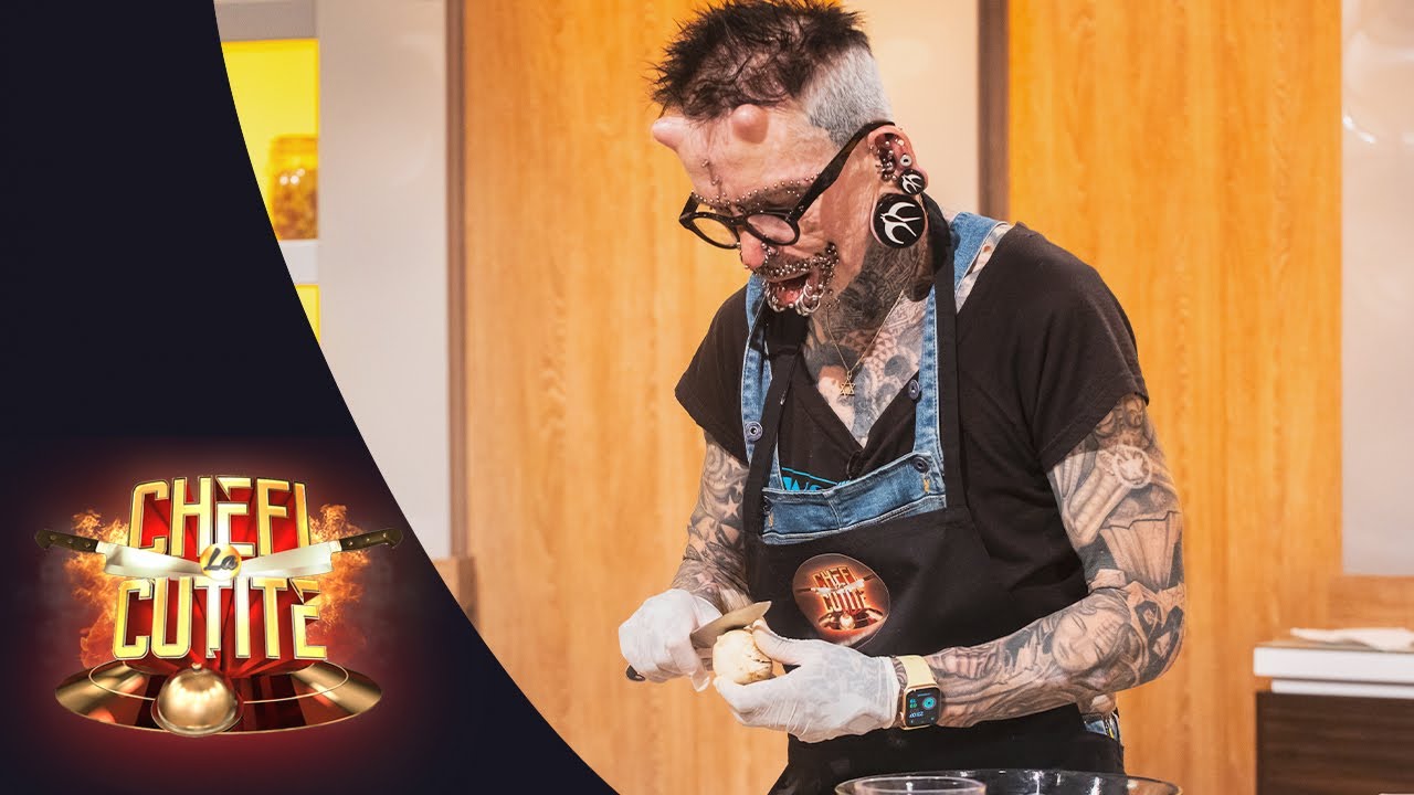 Rolf Buchholz, bărbatul cu cele mai multe piercinguri din lume, a venit la Chefi la cuțite