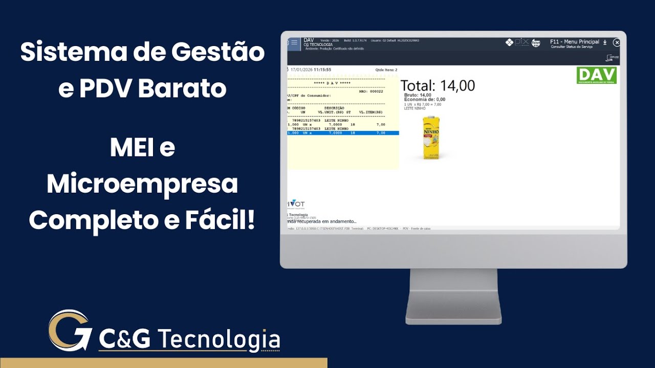Sistema de Gestão e PDV Barato para MEI e Microempresa – Completo e Fácil!