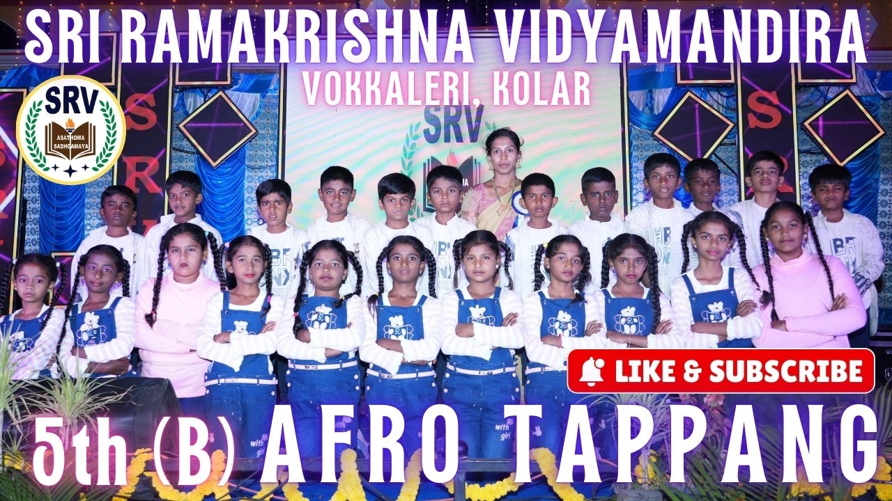 SRV Chiguru 2025-26 5th B sec students dance for Afro tappang song #shivanna #upendra #raj #dance