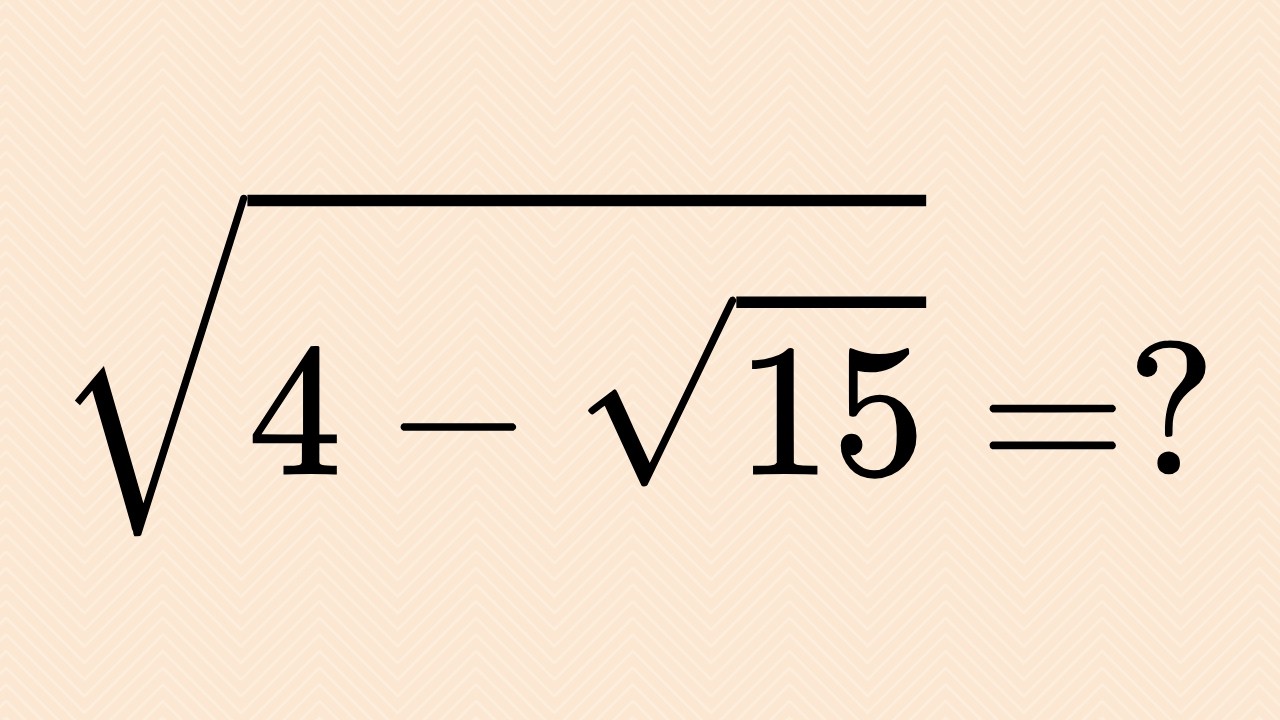 Japanese | A Nice Square Root Algebra Problem | Math Olympiad