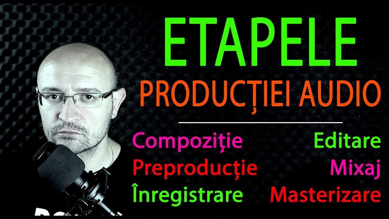 Productie Audio - Compozitie, Preproductie, Inregistrare, Editare, Mixaj, Masterizare