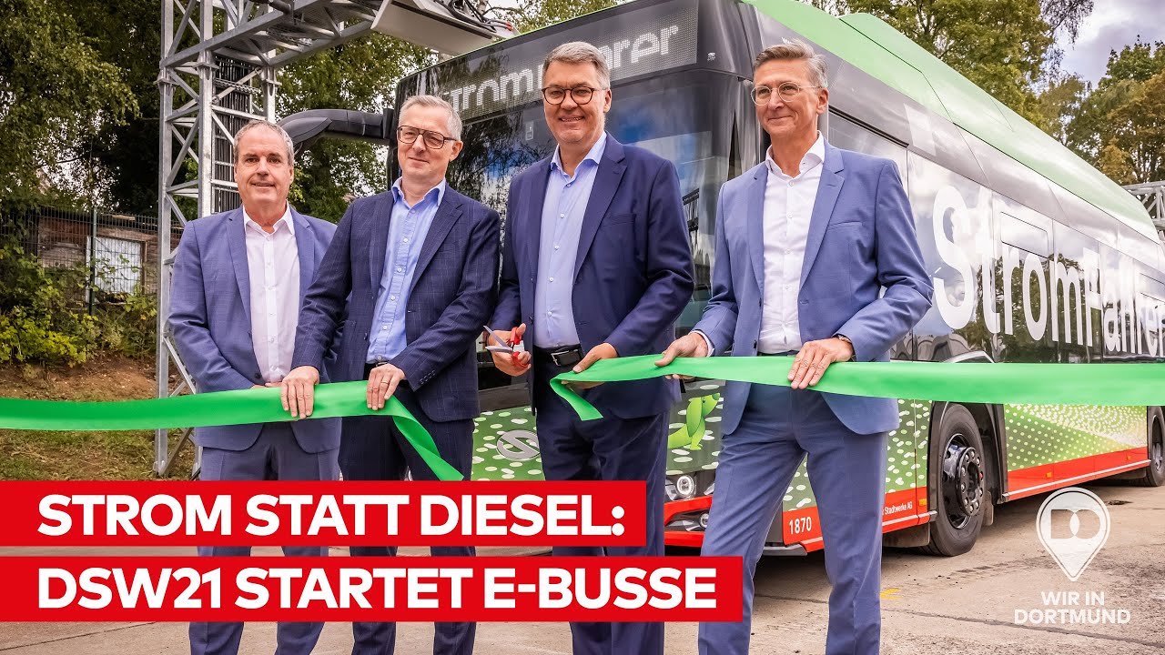 Strom statt Diesel: Elektrobusse von DSW21 revolutionieren den Dortmunder Nahverkehr