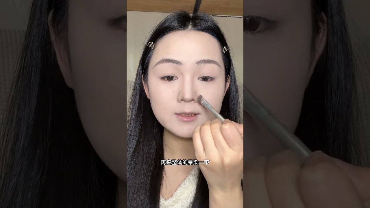 Detailed full makeup practice for square and round faces with a winter texture#Learn makeu