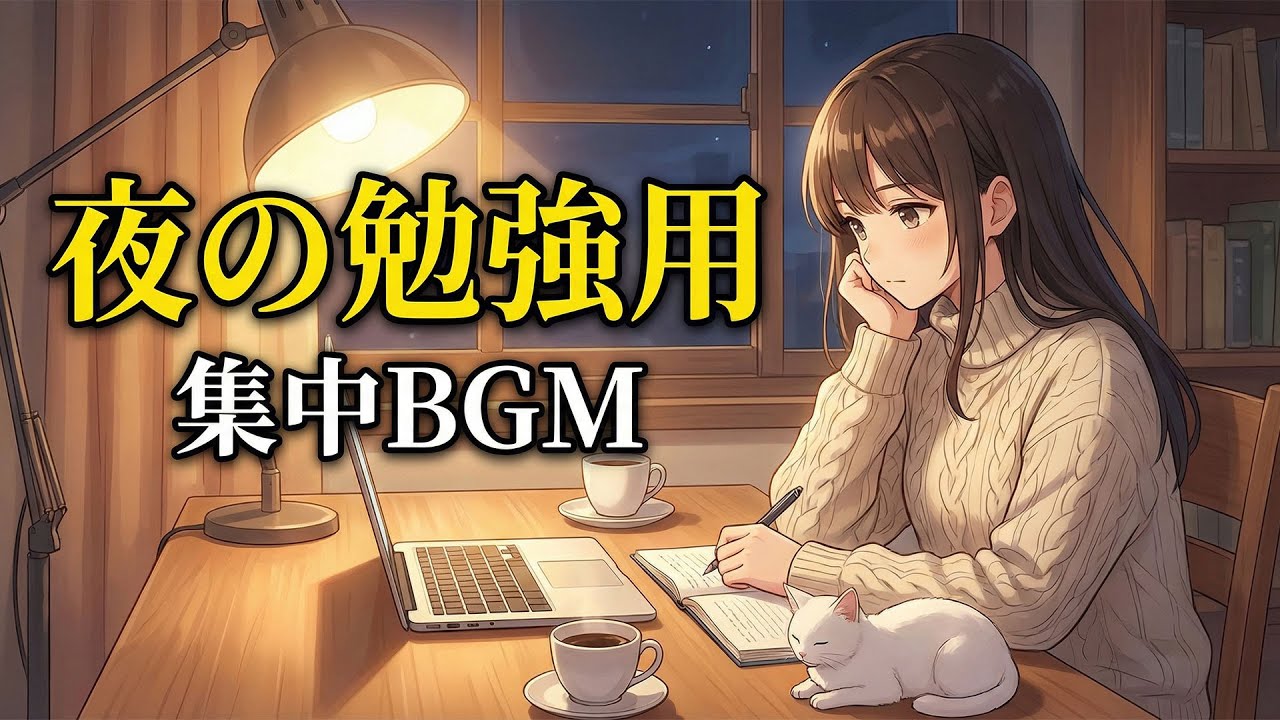 【夜の勉強用BGM】不安や焦りを消し、集中を促す音楽 / メンタル安定・超集中モードに入るためのBGM「未来の自分は、今日のあなたの努力に感謝する」