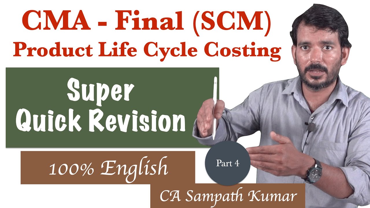 SCM | CMA Final | Супербыстрое повторение | 100% английский | CA Sampath Kumar | Часть 4