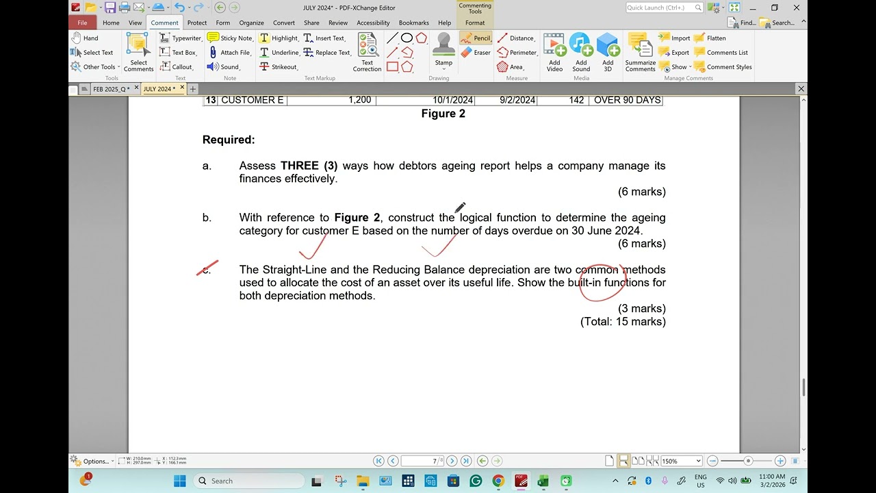 EXCEL AIS205 - JULY 2024  (PART C, Q2)