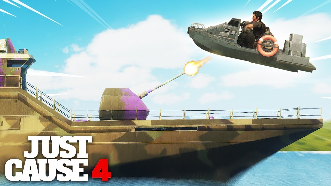 Just Cause 4 - TOY BOAT VS THE DESTROYER WARSHIP!