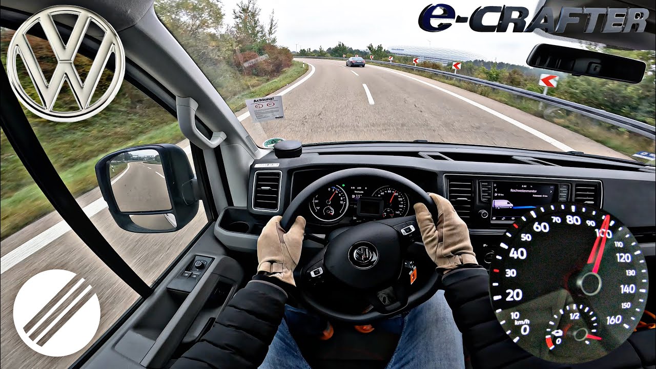 Volkswagen e-Crafter Top Speed Drive on German Autobahn🏎