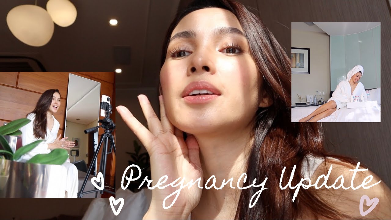 PREGNANCY UPDATE // work bts, weight gain & pimples | Catherine Rem