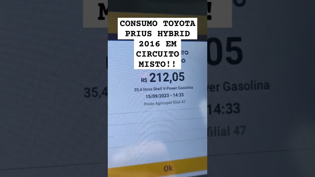 Consumo Toyota Prius Hybrid 2016 (circuito n&atilde;o t&atilde;o favor&aacute;vel para um H&iacute;brido)#hybridcar#toyotaprius