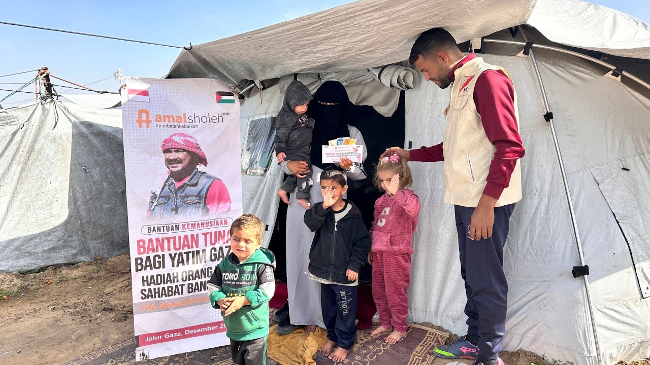 38.000 ORANG LEBIH YATIM DI GAZA PENGHUNI TENDA, TERIMA KASIH ORANG BAIK INDONESIA
