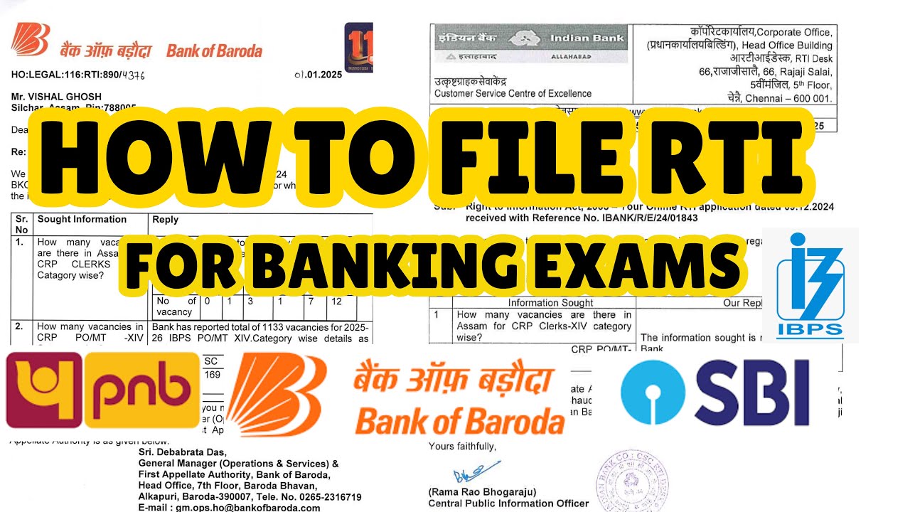 HOW to file RTI for Banking Exams | IBPS, SBI, LIC, RBI etc