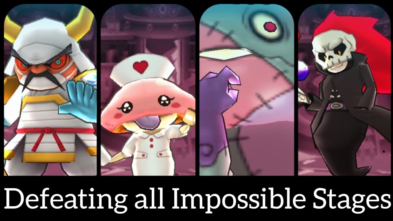 Defeating all Impossible Stages w/bonuses | Yo-Kai Watch Puni Puni