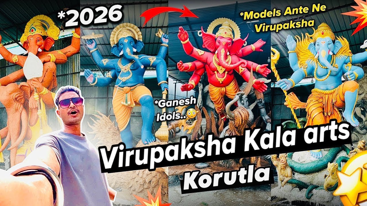 Virupaksha Kala arts Korutla 2026 | Ganesh Idols Making | @RanjithReddee #korutlaganesh #ganesh 