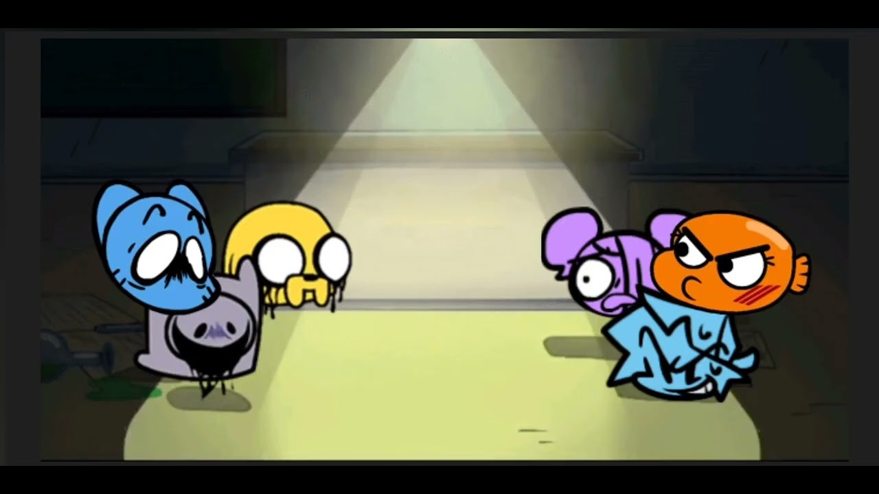 Fnf pibby apocalipse cover suffering siblings v2 but Gumball and Darwim