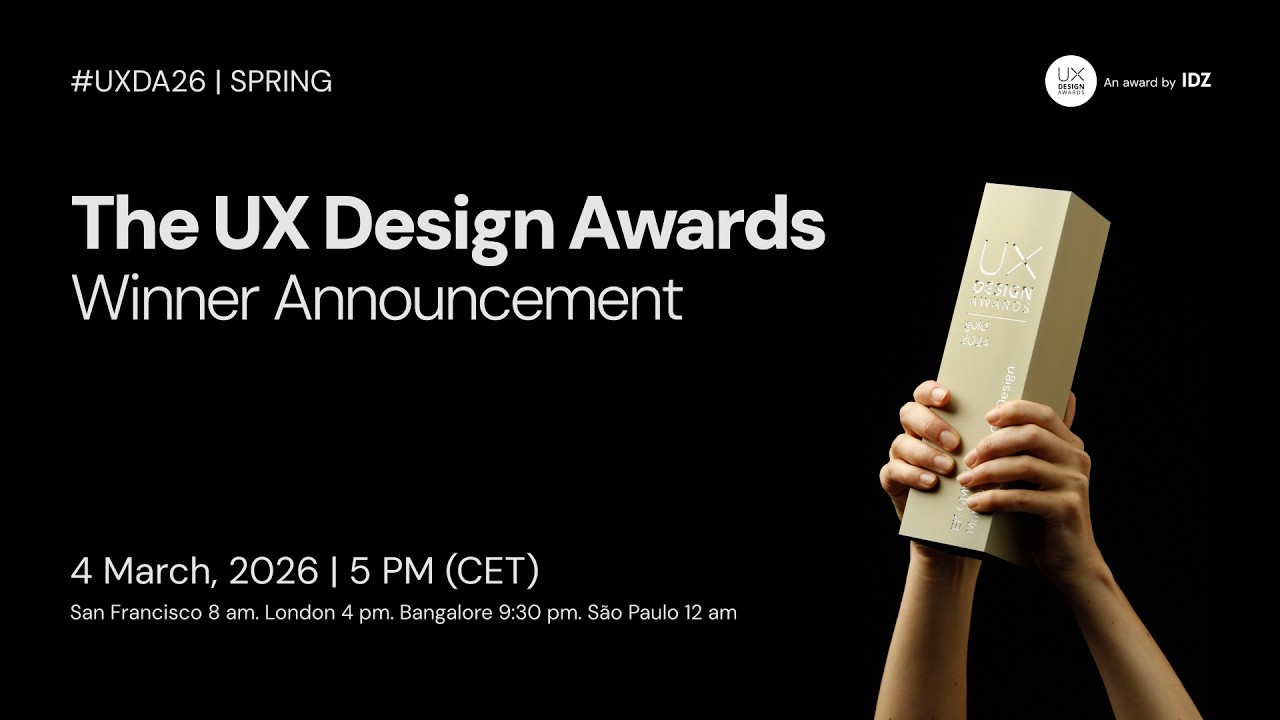 UX Design Awards Winner Announcement Spring 2026