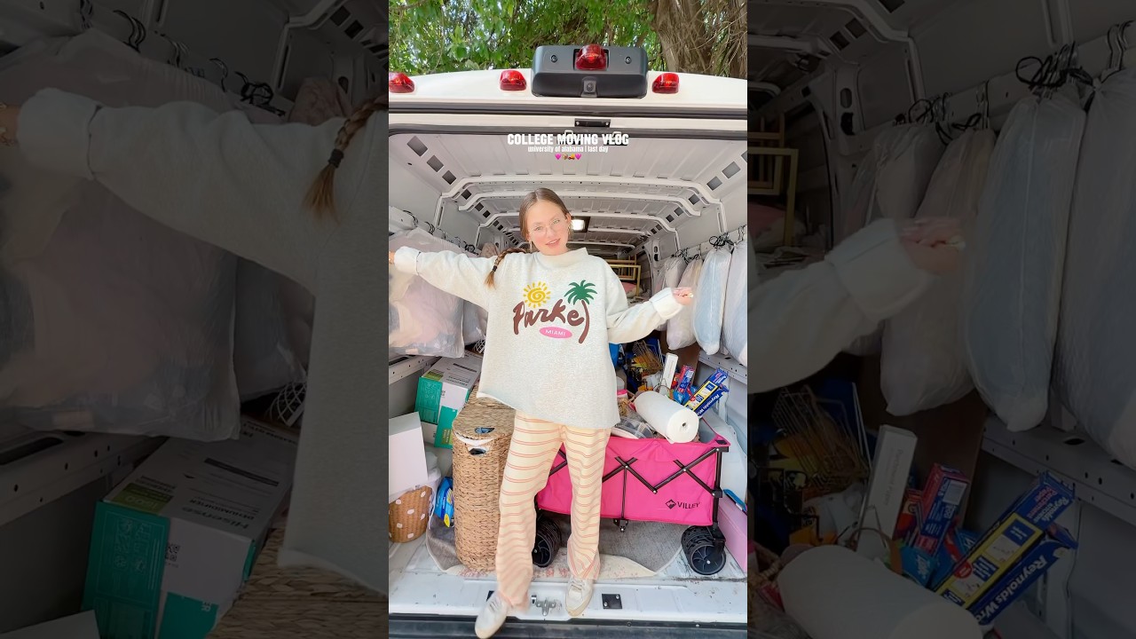 COLLEGE MOVING VLOG | last day at the university of Alabama🥲🩷#moving #college #vlog #diml #viral