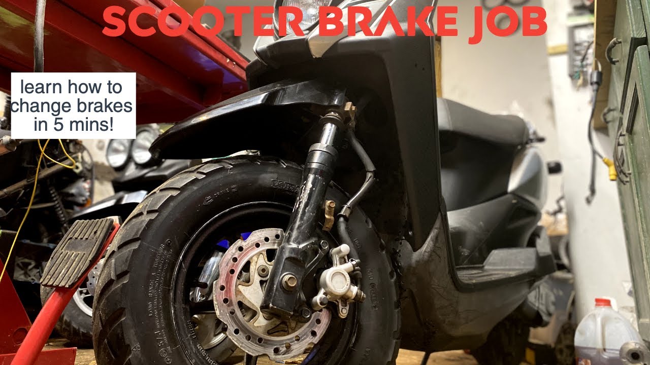 how to change front brakes on a scooter