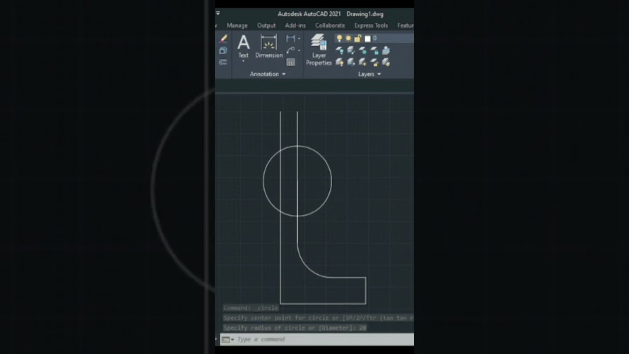 Lamp Drawing in AutoCAD 2021