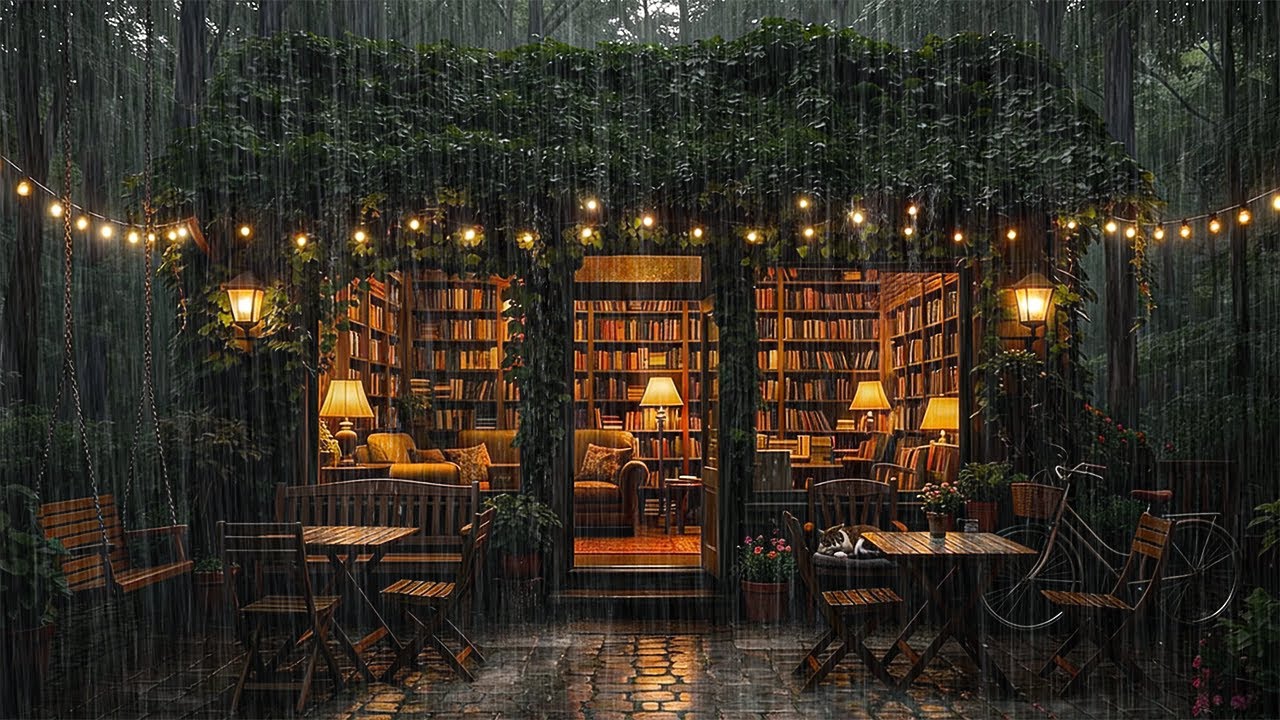Cozy Rainy Night by Warm Lights | Gentle Ambience to Unwind and Sleep Deeply