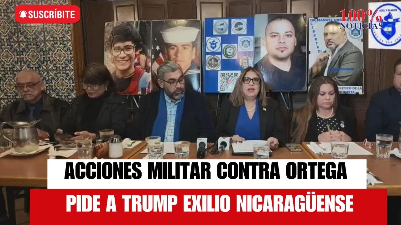 Nicaragüenses exiliados exigen acciones militares contra dictadura Murillo Ortega