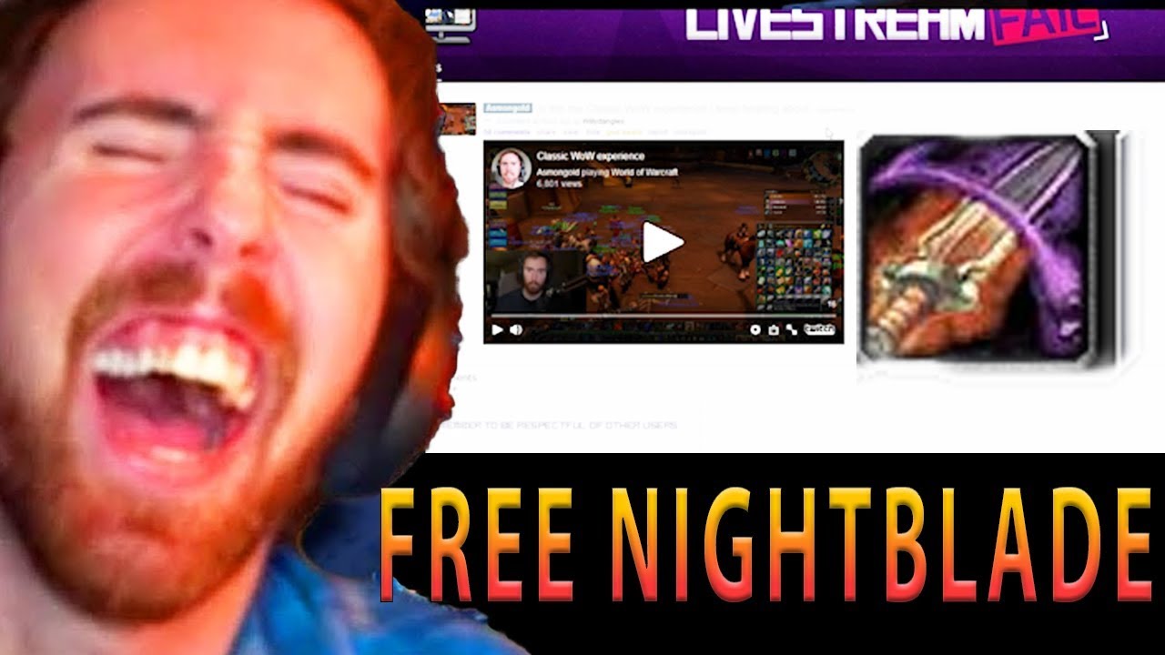 Asmongold Reacts LiveStreamFails Rage Over Getting Given Nightblade