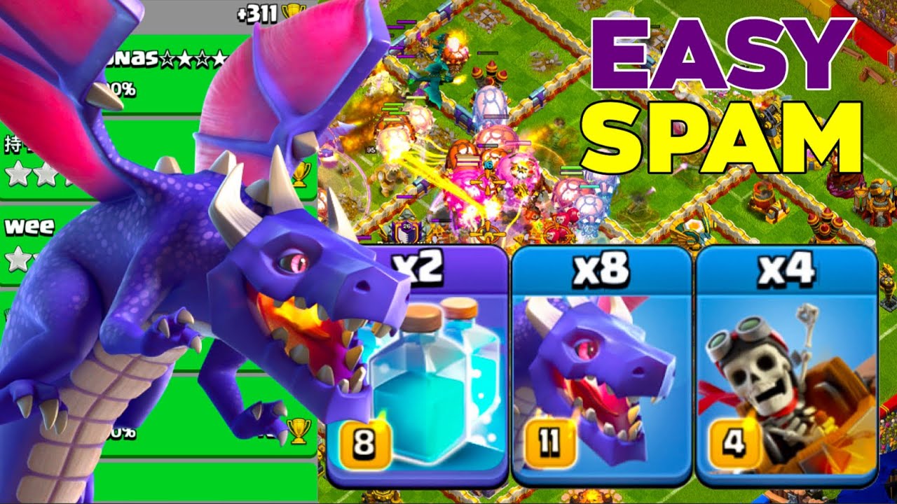 Mastering TH16 Hydra Spam! Dragon & Dragon Rider Hydra Legend League Attacks!