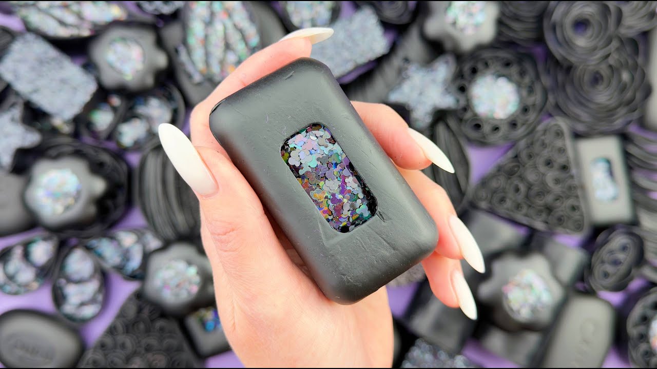 @AllaAsmr FOAM&GLITTER&STARCH★Compilation set★ASMR SOAP★Crushing soap★