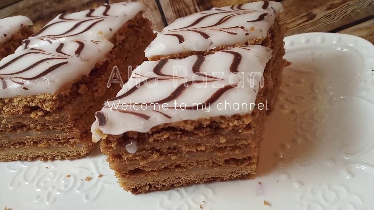 كيكة العسل الروسية/حلوة لي روس /كرام باتيسيار بدون بيض و بدون مايزينة