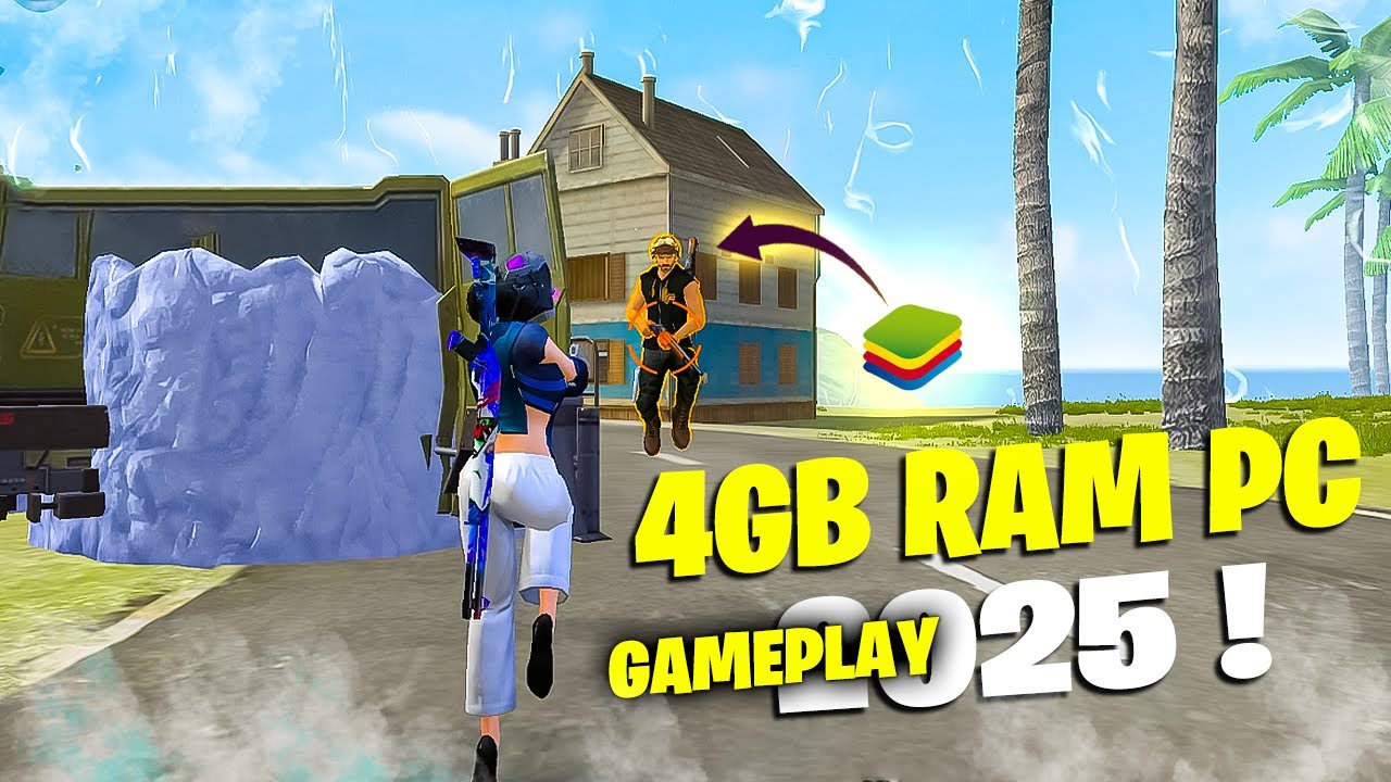 4GB RAM PC FREE FIRE GAMEPLAY 2025😳
