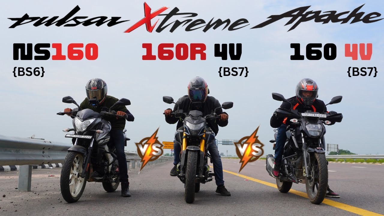 2023 Hero Xtreme 160R 4V vs Pulsar NS160 vs TVS Apache 160 4V Drag Race 🔥 | Triple Battle |