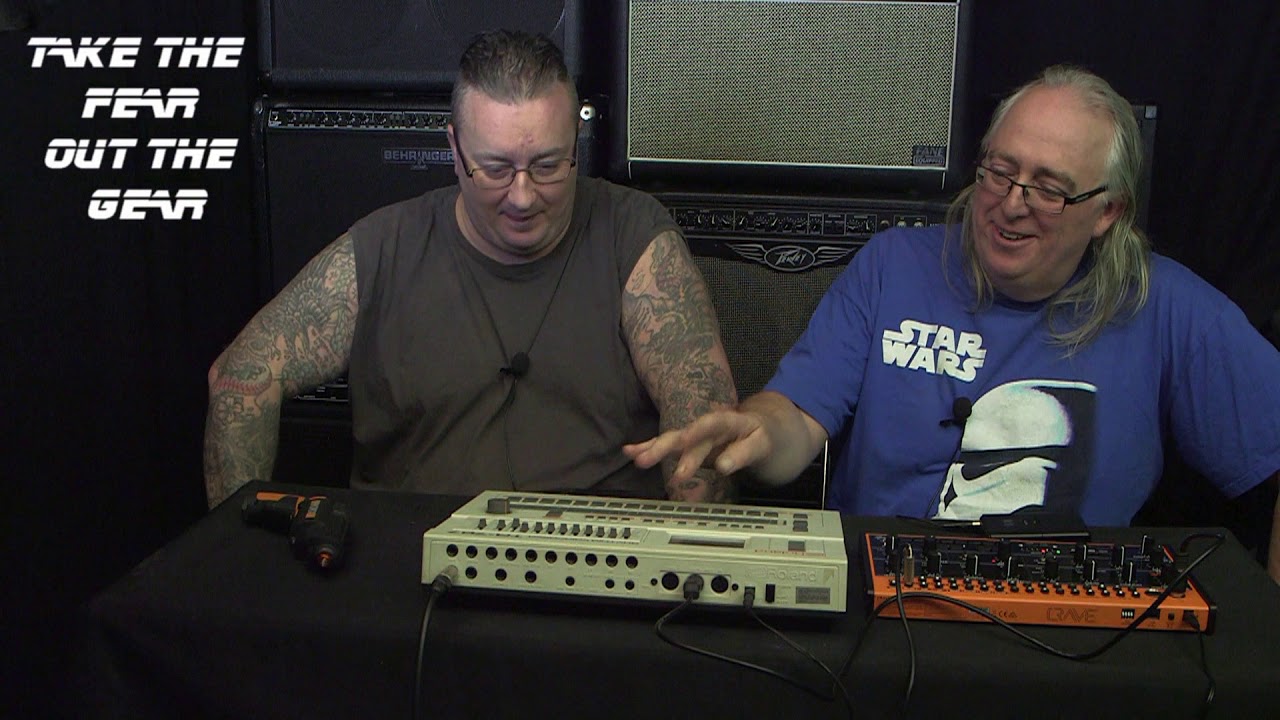 Roland TR707 MIDI triggering the Behringer Crave