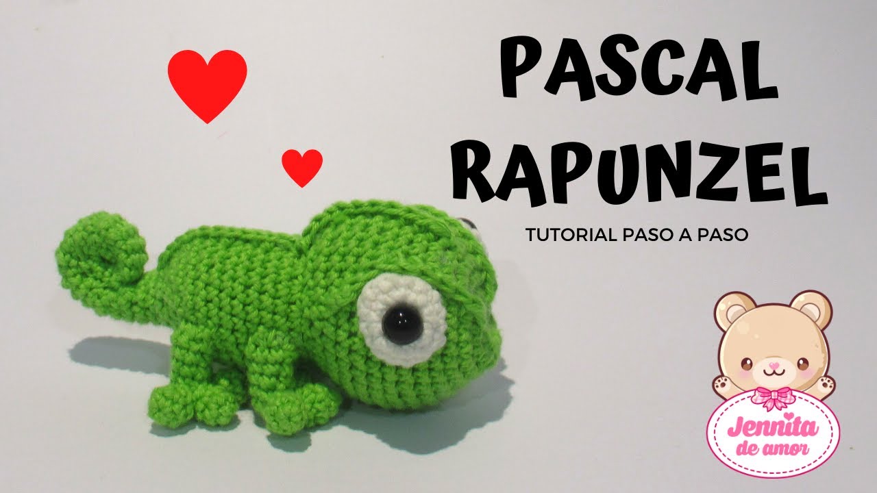 PASCAL Mascota de RAPUNZEL Amigurumi Tutorial paso a paso (Patrón en Descripción)
