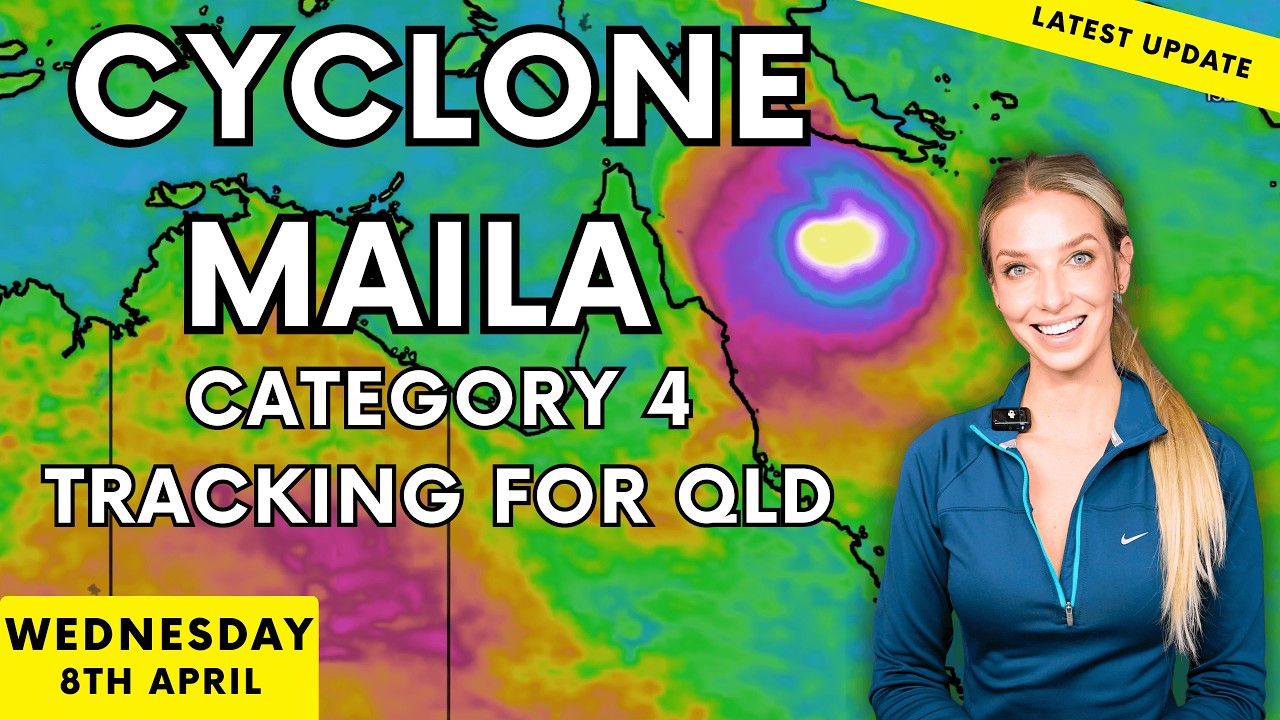 Maila is now a Category 4  Cyclone, due to make Cape York this weekend | Daily Forecast Australia