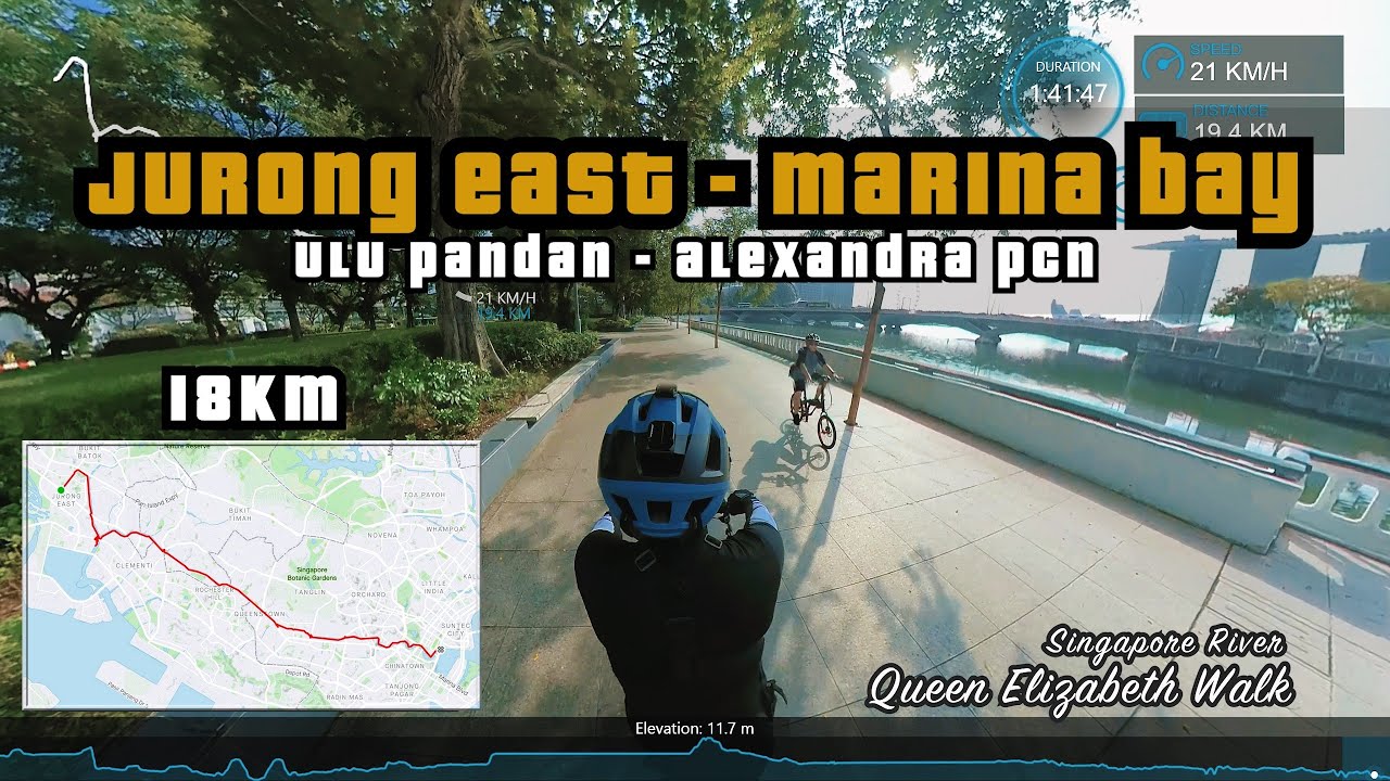 18KM Jurong East to Marina Bay via PCN | Ulu Pandan and Alexandra PCN | Cycling Singapore