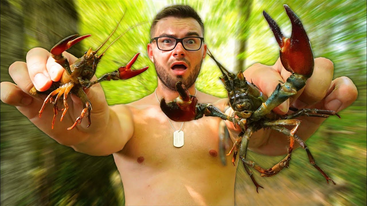I FISH FOR GIANT CRAYFISH IN THE RIVER! (in 30cm of water)