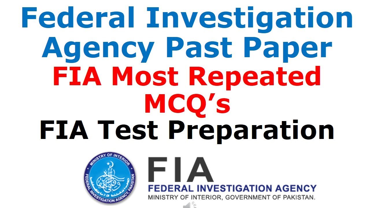 FIA Past Papers | Repeated MCQs | FPSC FIA Most Repeated MCQ