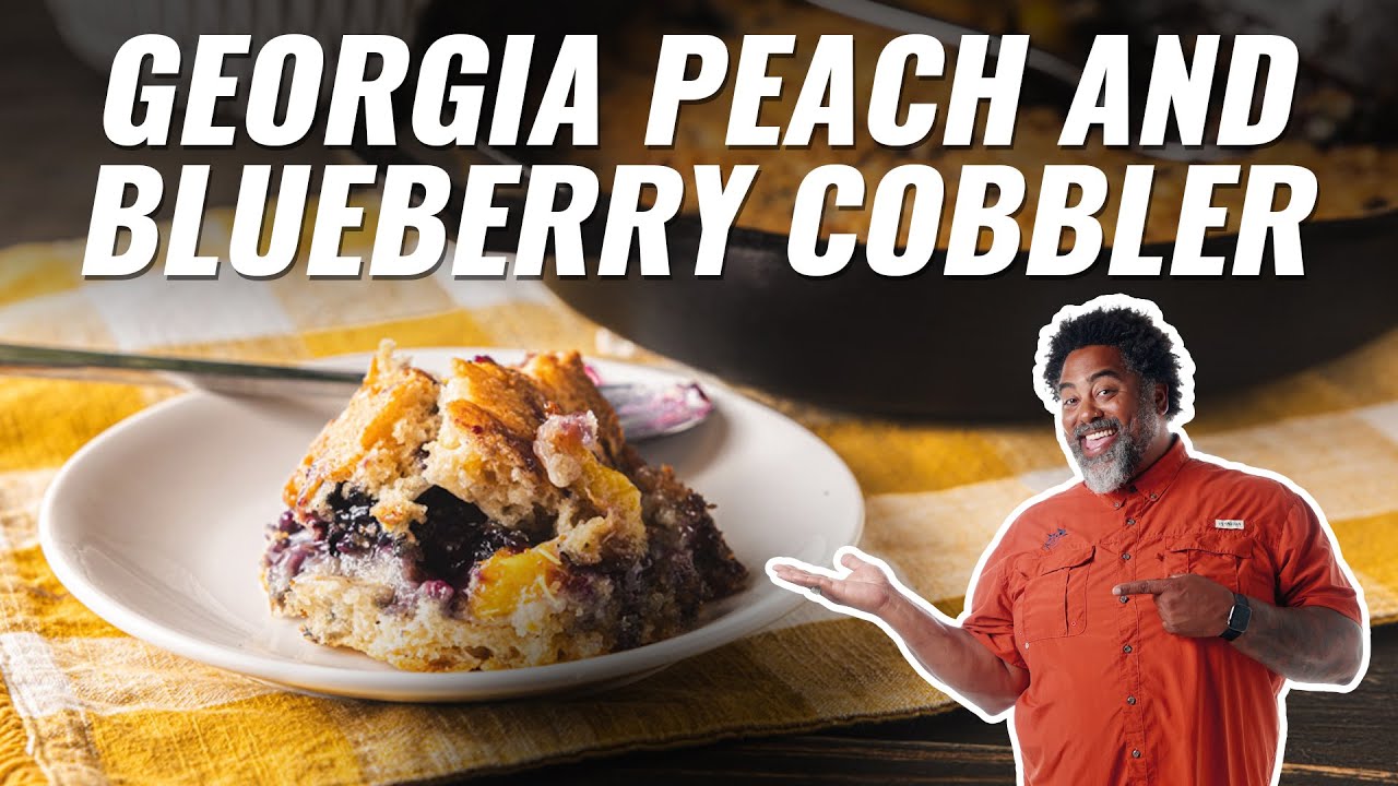 Georgia Peach and Blueberry Cobbler
