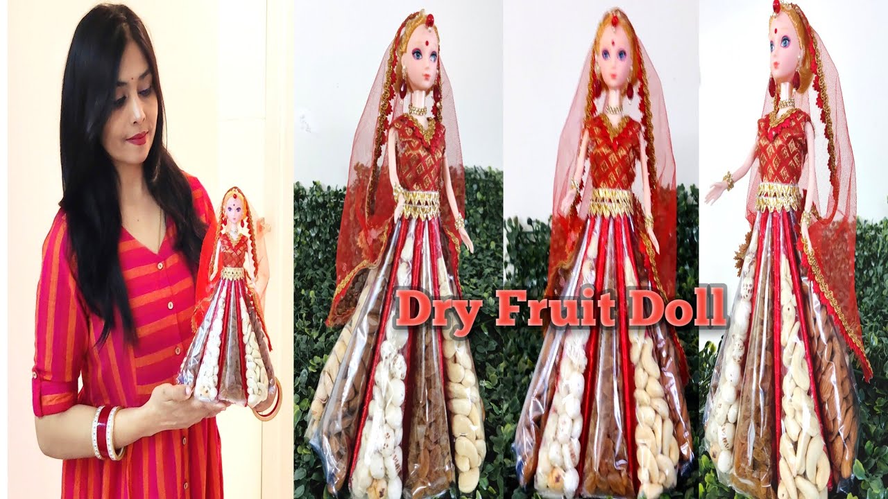DIY Dry Fruit Packing Idea using Doll | Dry Fruit Decoration for Wedding, Engagement, Gift
