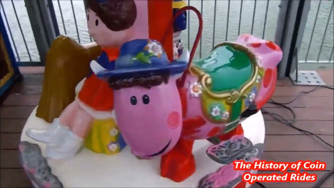 1990s BAFCO Coin Operated Carousel Kiddie Ride - Magic Roundabout