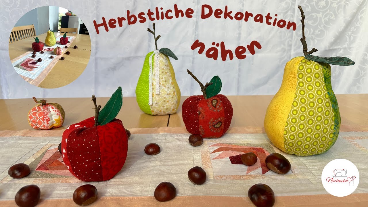 DIY. Äpfel und Birnen nähen. Schnelle Nähidee!